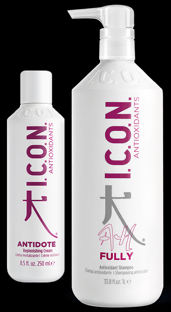 Pack ahorro antioxidante y cabellos finos de I.C.O.N. compuesto de FULLY  y ANTIDOTE