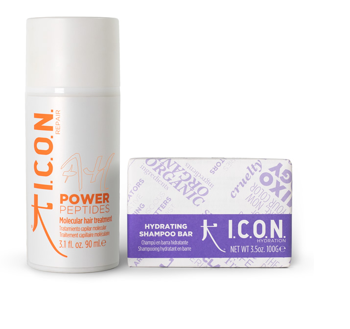 Pack ahorro: POWER PEPTIDES + HYDRATING BAR de ICON